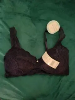 新品レース C80サイズ ブラジャー★背中スッキリ 紺色 ATSUGI