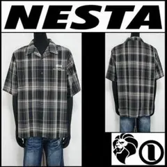 新品正規 NESTA BRAND ヴィンテージライク オンブレチェック半袖シャツのサムネイル