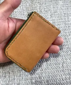 ヌメ革 L字ファスナー mini財布／カード入れ