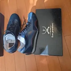 ネイビー/ブルー スエードカジュアルシューズ 箱付き