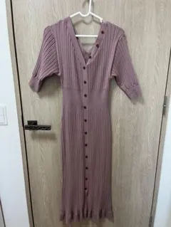 SNIDEL フロントボタンニットワンピース