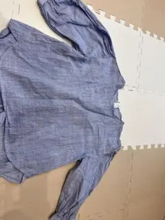 ストライプ バルーンスリーブ シャツ