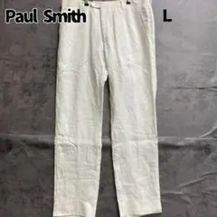 ポールスミス メンズリネンスラックスパンツ 白 ストレート 上品【9342】のサムネイル