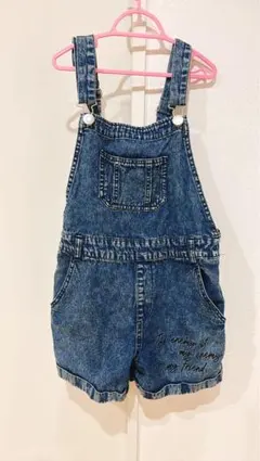 デニム オーバーオール ショートパンツ 140cm