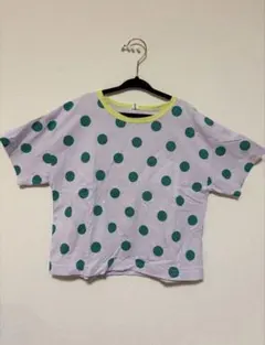 huchum ドット柄 Tシャツ パープル グリーンのサムネイル