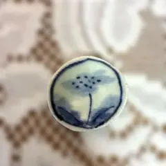 未使用保管品✨清水焼 南明 色絵菊花紋 箸置き 単品✨京焼 キク 箸置