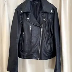 ZARA　柔らか 本革　ライダース L