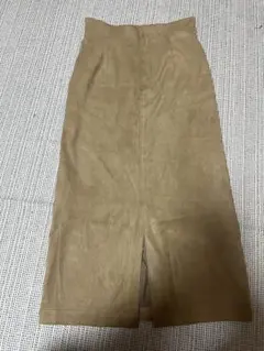 BEAUTY&YOUTH Lサイズ　スエード風 タイトスカート スリット入り