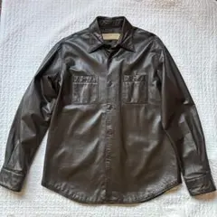 天神ワークス レザー ウエスタンシャツ ジャケット 黒38 - メルカリ