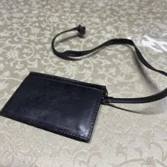 高級黒革パスケース　取説付