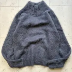 極美品 リリーリン ラクーン シャギー ハイネック ニット ボリュームスリーブ