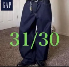 GAP スーパーバギーデニム 31W30L ダークリンス