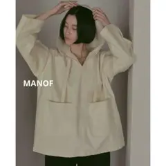 美品 MANOF ANORAK WIDE PARKA ワイドパーカー コットン