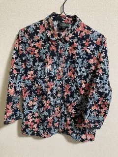 LAURA ASHLEY 花柄 ブラウス 七分袖 サイズ9のサムネイル
