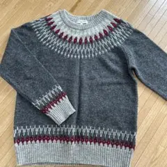 チャオパニック　ニット　L Ciaopanic ノルディック柄　グレー　セーター