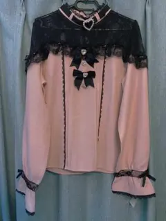 ぎゅな☺︎様専用 ディアマイラブ ハートビジューリボンオフショル風レースブラウス