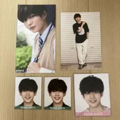 長尾謙杜 データカード 厚紙 5枚セット