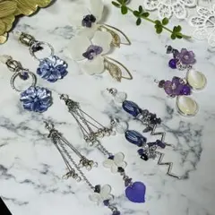 アメジストフラワーピアス❹ まとめ売り