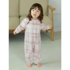 gelato pique チェック柄ベビーロンパース 80cm