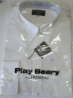 Play Beary ホワイト 長袖シャツ L
