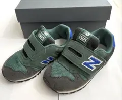 【15.0cm】New Balance 373　グリーン ネイビー