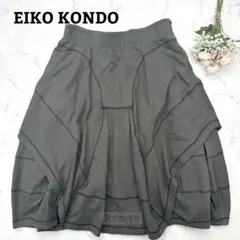 【EIKO KONDO】変形 ドレープ スカート カーキ モード系 日本製のサムネイル
