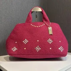 LIP SERVICE ハンドバッグ ピンク ビジュー パールのサムネイル