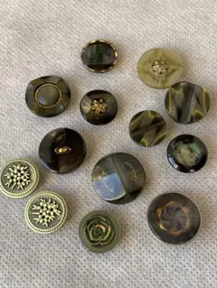 ボタン　緑系（KA-24）