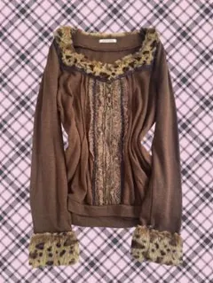 axes femme 森ガール フェアリーコア 平成ギャル レース ファー付き