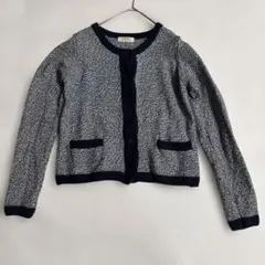 FRAMeWORK フレームワーク コットンニットカーディガン 紺×白
