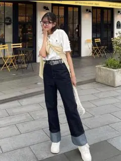 ロールアップデニムパンツ