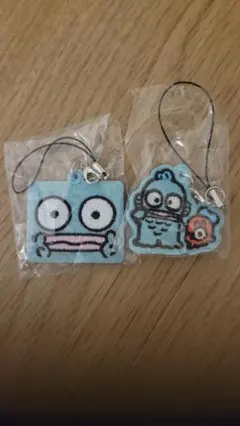 刺繍デザインのキャラクター ストラップ2個セット