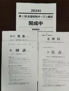 【貴重】NN 開成 オープン模試 2024年度 全５回分 2026年最新】2024年度志望校別オープン模試の人気アイテム - メルカリ
