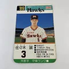 1990年 タカラプロ野球ゲームカード 畠山準 福岡ダイエーホークス 44