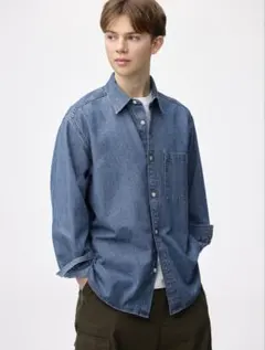 デニムオーバーサイズシャツ M