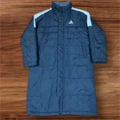 adidas ブラック　ベンチコート