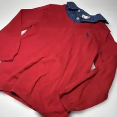 L.O.G.G. レッド Vネックセーター 110/116