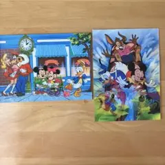 Disney 東京ディズニーランド　ポストカード　3D　レトロ