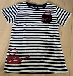 RUSTY ボーダー 半袖 Tシャツ スマイルロゴのサムネイル