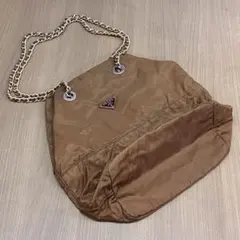 【状態悪】PRADA チェーン ナイロン バッグ ショルダーバッグ トートバッグ