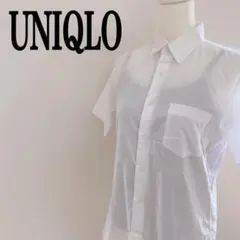 UNIQLO ユニクロ スリムフィット メンズ 半袖ワイシャツ 薄手 透け感 綿