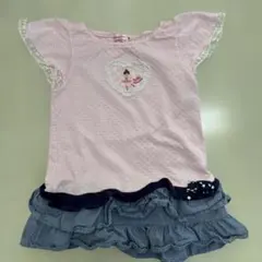 ミキハウスMIKIHOUSE フリル付チュニック120cm 当日発送