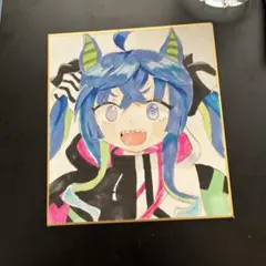 手描きイラスト色紙ウマ娘ツインターボ