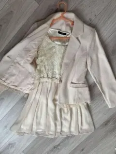 限定値下げ入学入園ピンクベージュセット　ワンピース卒業卒園