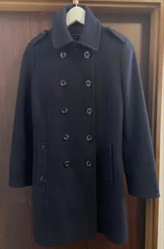 グリーンレーベルリラクシング　ネイビー ダブルブレスト ロングコート　サイズ38