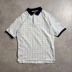 古着 90s Yves Saint Laurent ポロシャツ チェック 半袖のサムネイル