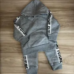 【新品】裏起毛☆フード付きスウェットセット☆80