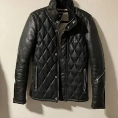 VANQUISH ラムレザー キルティング 中綿 ジャケット