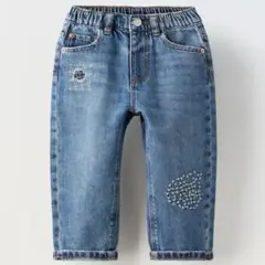 ZARA ザラ 98cm ジーンズ デニム ダメージ加工 ヴィンテージ風