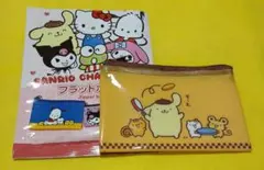 サンリオ　フラットポーチ　ポムポムプリン